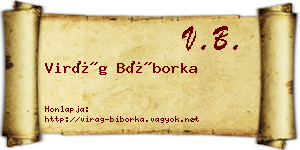 Virág Bíborka névjegykártya